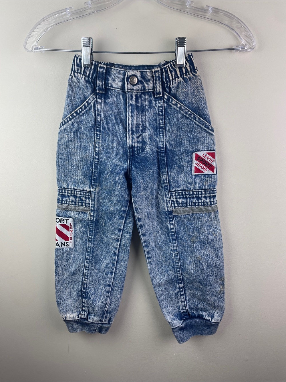 Vintage Little Levi's Rib Cuff Acid Wash Sport Jeans